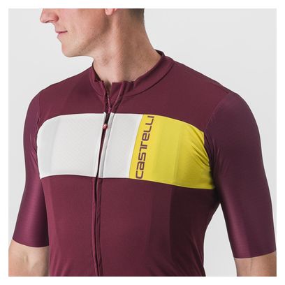 Castelli Prologo 7 Kurzarmtrikot Rot Bordeaux