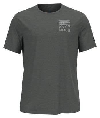 Odlo Ascent 365 Linear Grey Short Sleeve Jersey