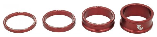 Kit distanziali per cuffie di precisione Wolf Tooth (x4) Rosso