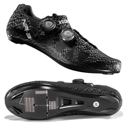 Chaussures de route à double molette ROCKBROS noire