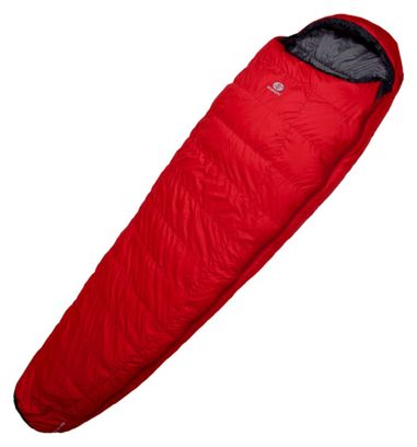 Sac de couchage momie SirJoseph trekking Rimo III 600-Droite 200 cm-Rouge