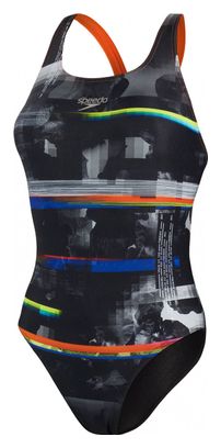 Women&#39;s Swimsuit End+ Placem Dig Powerb Black Orange