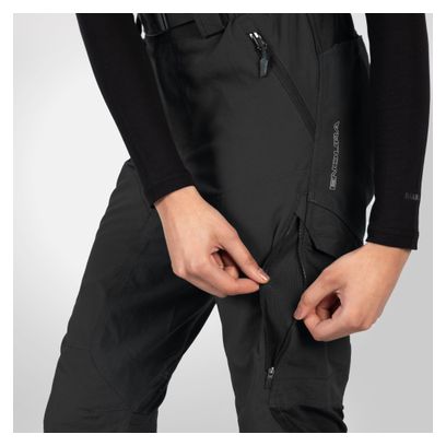 Pantalones cortos 3/4 con piel Endura Hummvee Negro Mujer