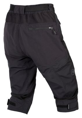 Pantalones cortos 3/4 con piel Endura Hummvee Negro Mujer
