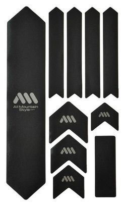 Kit di protezione per telaio ALL MOUNTAIN STYLE XL - 10 pezzi - Nero