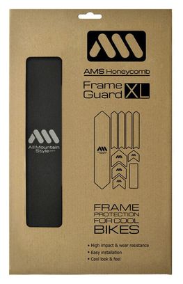 ALL MOUNTAIN STYLE Honey Comb XL Frame Protector Kit 10 stuks - Zwart