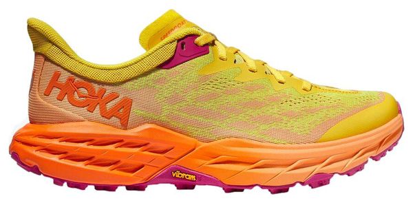 Hoka Speedgoat 5 Yellow Orange Women's Trail Running Shoes