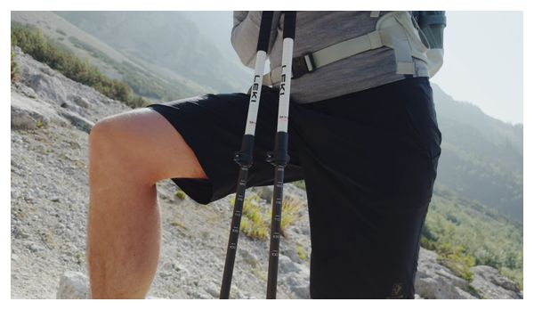 Leki Skytera Carbon Lite Hiking Poles, White/Black/Orange, 100–135 cm
