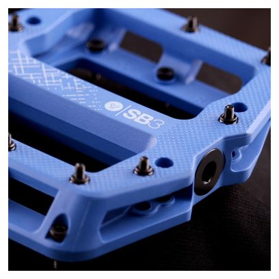  Coppia di pedali SB3 Kroma Composite Blue Flat