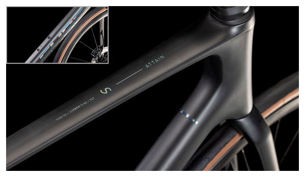 Vélo de Route Cube Attain C:62 SLT Shimano Ultegra Di2 12V 700 mm Gris Carbon 2025
