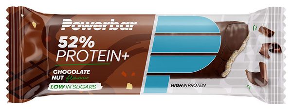 Boîte Protein Plus Bar 52% (20x50g) - Powerbar - Chocolat Noisette - Barres Protéinées