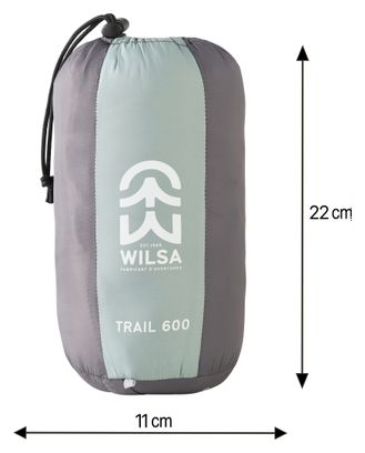 Sac de Couchage Light 600 Gris et vert Gauche