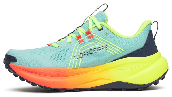Chaussures Trail Saucony Xodus Ultra 4 Bleu/Orange/Jaune Femme