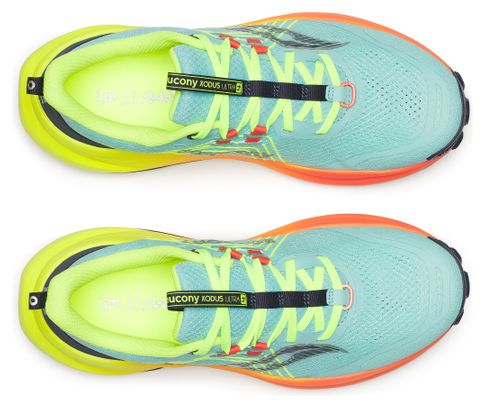 Chaussures Trail Saucony Xodus Ultra 4 Bleu/Orange/Jaune Femme