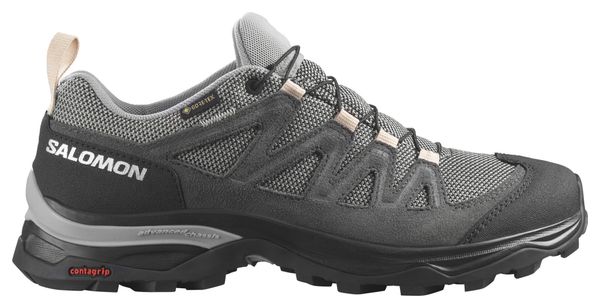 Salomon X Ward Leather Gore-Tex Women's Hiking Shoes Grey