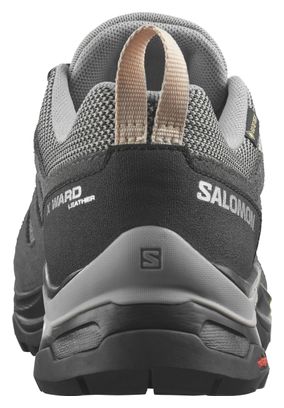 Salomon X Ward Leather Gore-Tex Women's Hiking Shoes Grey