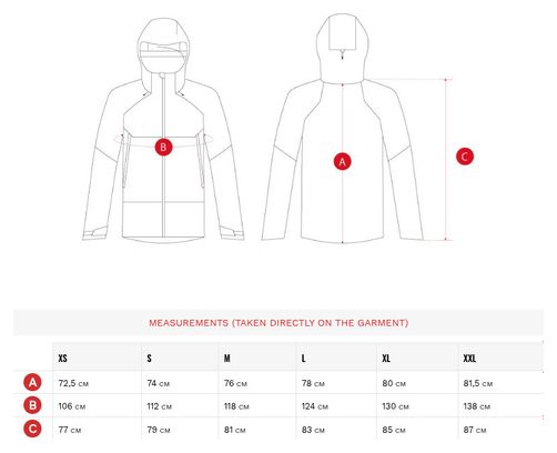 Veste randonnée hardshell homme Simien Rouge