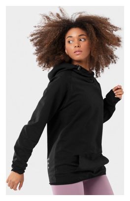 Sweat à capuche fitness femme Black Square-W Noir