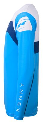 Kenny Elite Jersey met lange mouwen voor kinderen Blauw/Wit