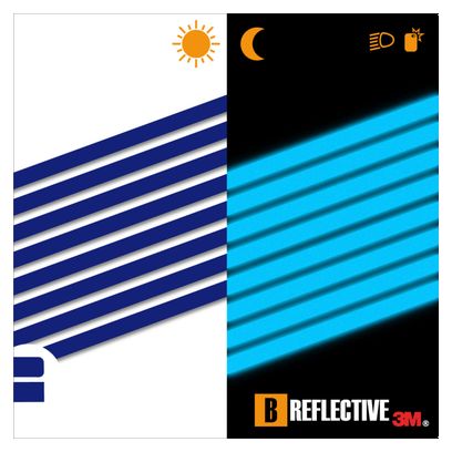 B REFLECTIVE 3M® LINES  Kit de Bandes Réfléchissantes  Multi Support : Vélo  Gyroroue et autres EDPM  3M Technology™  1x15cm  Bleu foncé
