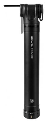 Bomba manual Topeak Gravel <p> <strong>2Stage </strong></p>(Max 90 psi / 6 bar) Negra