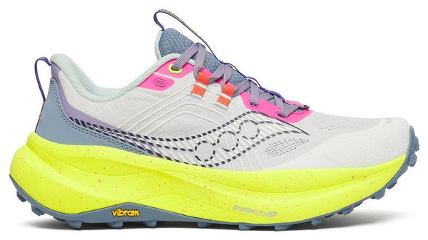 Zapatillas Trail Saucony Xodus Ultra 4 Blanco/Amarillo Mujer
