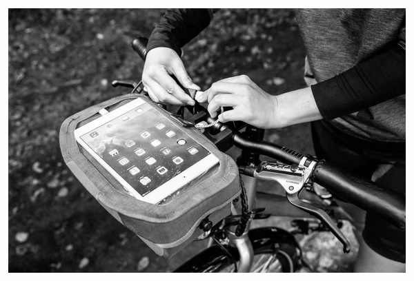 Bolsa de manillar Ortlieb Ultimate Six Plus 5 L, gris granito y negro