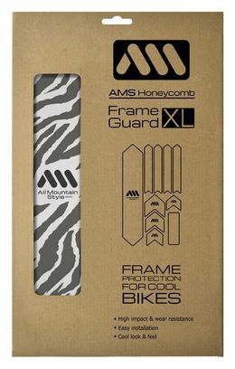 ALL MOUNTAIN STYLE Honey Comb XL Frame Protector Kit 10 stuks - Zebra