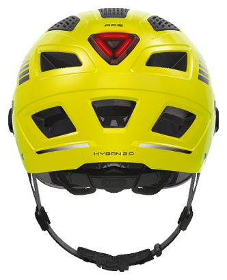 Abus Hyban 2.0 Ace Velvet Yellow Helm met Clear Visor