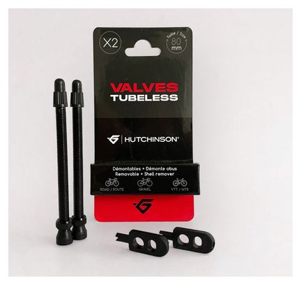 Hutchinson tubeless-ventielparen met demonte-obus
