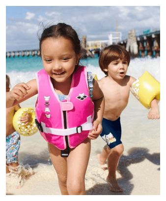 Gilet da nuoto Arena Friends fucsia per bambini