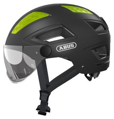 Casque Abus Hyban 2.0 Ace Velvet Gris avec Visière Transparente