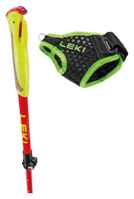 Leki Ultratrail Fx Junior Bastones de carbono para trail running Rojo/Amarillo 95-110 cm