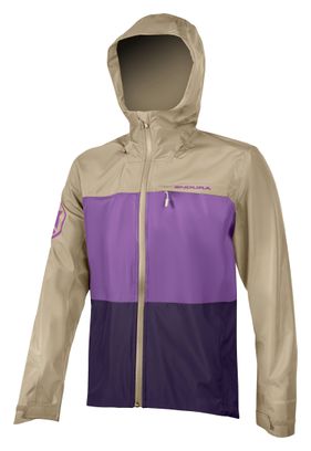 Chaqueta de manga larga Endura SingleTrack II Beige/Morado