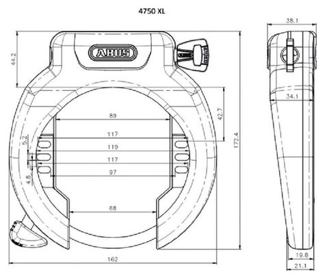 ABUS Serrure À Anneau Amparo 4750Xl Art 2
