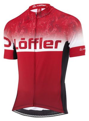 Maillot de vélo M à manches courtes Loeffler FZ Messenger 2-Rouge