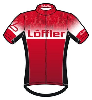 Maillot de vélo M à manches courtes Loeffler FZ Messenger 2-Rouge