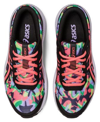 Asics Contend 8 GS Print Black Pink Kids Running Shoes