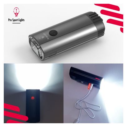 Éclairage avant LED 1200 lumens rechargeable par USB