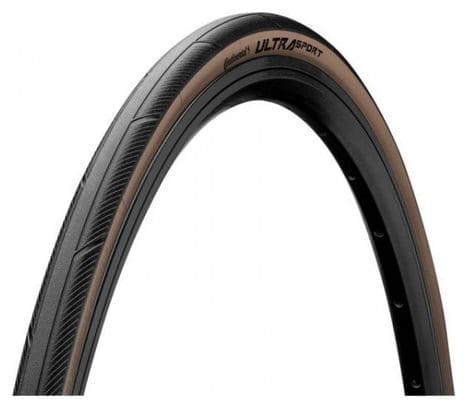 Pneu Continental ultra sport iii 700x28c pliable noir/marron