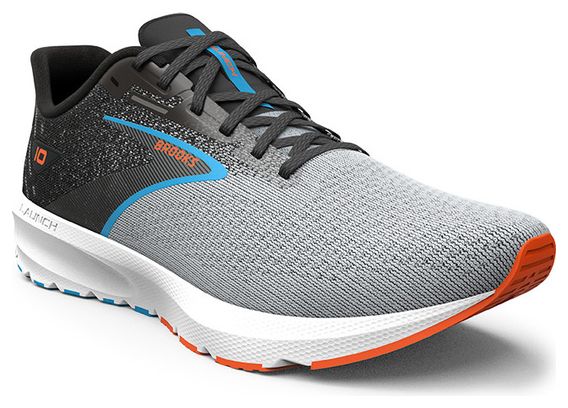Brooks Launch 10 Running Shoes Black Gray Orange Men