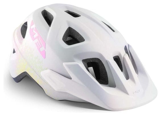 Met Eldar Kids Helmet Iridescent White Texture Opaco