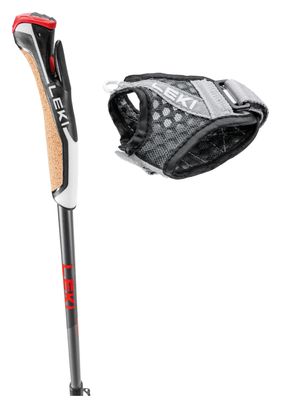 Leki Instructor Lite Nordic Walkingstöcke Grau/Rot 100-125cm