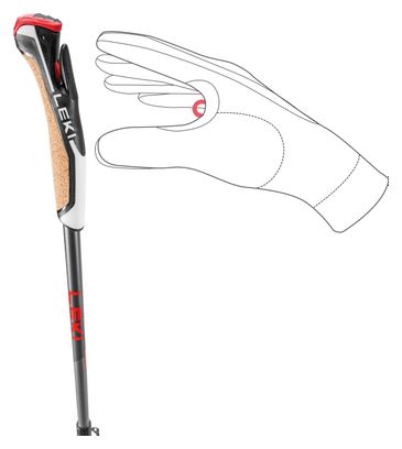 Leki Instructor Lite Nordic Walkingstöcke Grau/Rot 100-125cm
