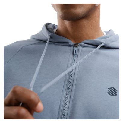 Sweat à capuche fitness zippé homme Surpass Bleu