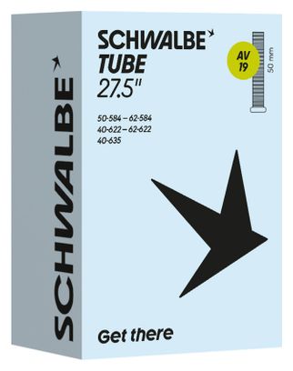 Schwalbe-Schlauch 27,5"/28"/29" AV19 mit Schrader-Ventil, 50 mm