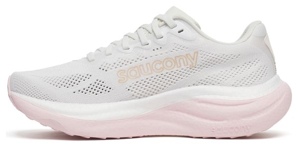 Chaussures Running Saucony Ride 19 Blanc/Rose Femme