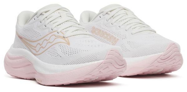 Chaussures Running Saucony Ride 19 Blanc/Rose Femme