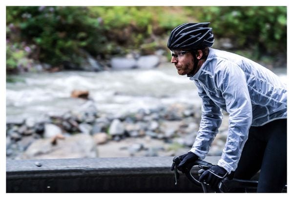 Veste Velo Pluie Vent Rogelli Emergency - Homme - Blanc