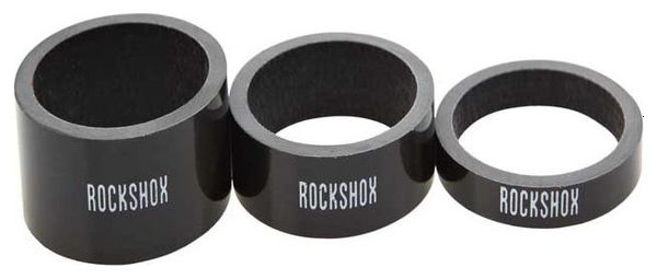 Entretoises de Direction Rockshox Carbone (5mm x2  10mm x1   15mm x1)